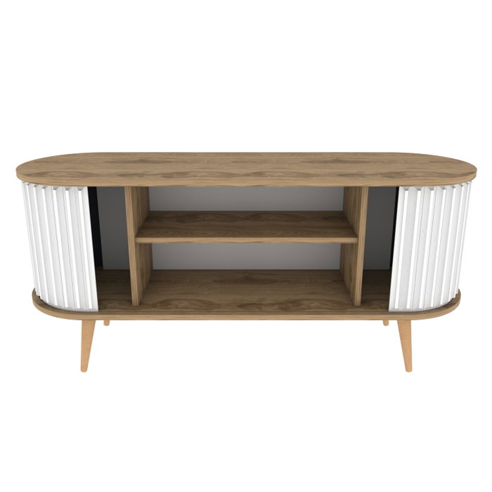 Hanah Home Soporte de TV Roble Oud y Blanco